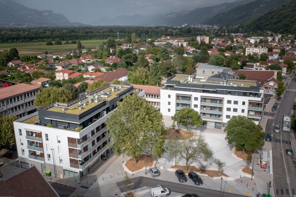 Vue aérienne du programme, les 5ème façades prennent tout leur sens !