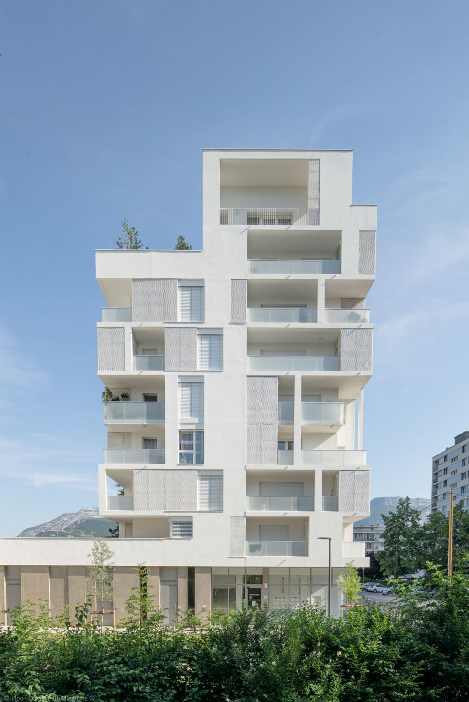 Photo d'architecture de logement, façade.